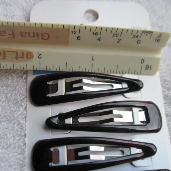 4 Scunci Dark Tortoiseshell 2 1/4" Epoxy Metal Snap Contour Hair Clips Conair - Picture 2 of 7